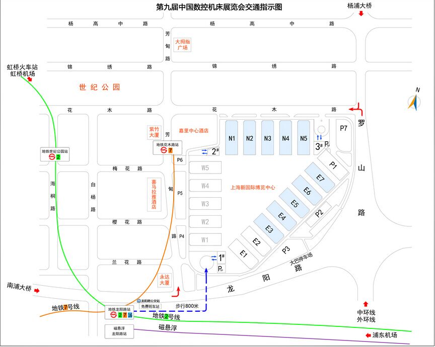 第九届中国数控机床展览会交通指示图