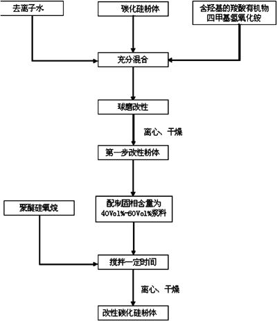 一种高性能碳化硅改性粉体的制备方法